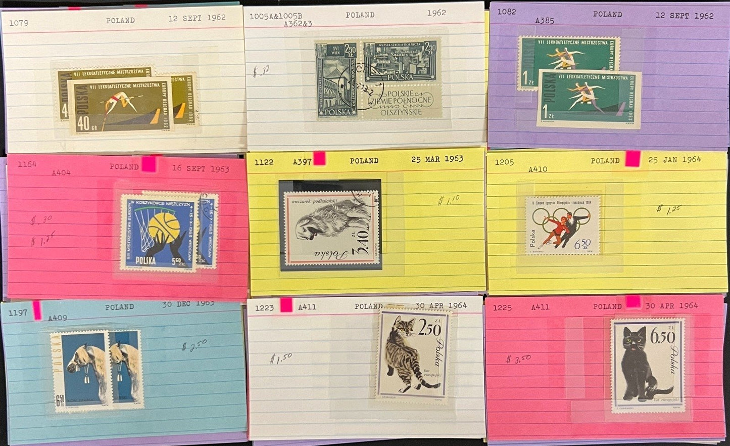 Europe Stamp Collection Dealer Cards Mint & Used Thousands of Stamps ZAYIX