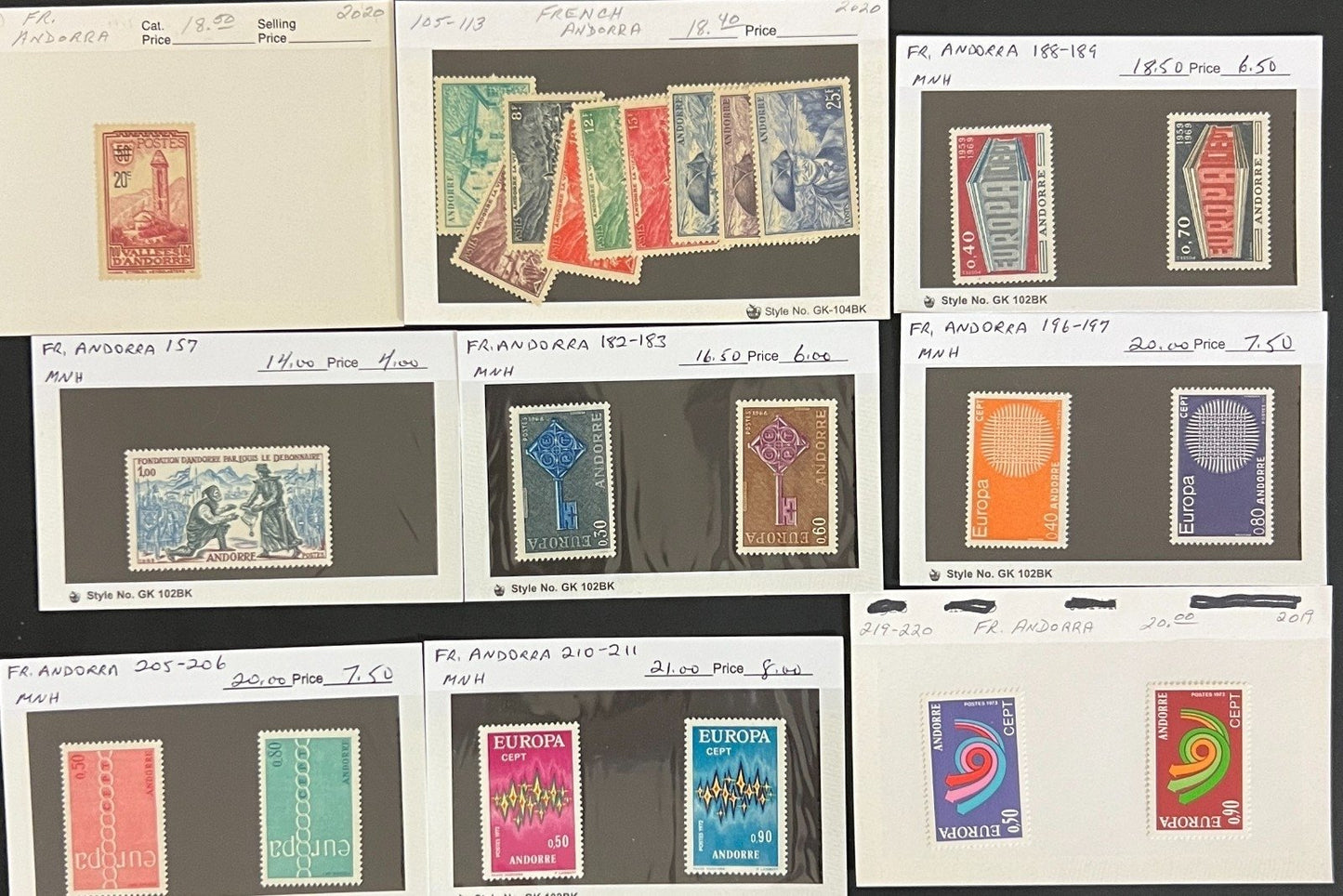 Europe Stamp Collection Dealer Cards Mint & Used Thousands of Stamps ZAYIX