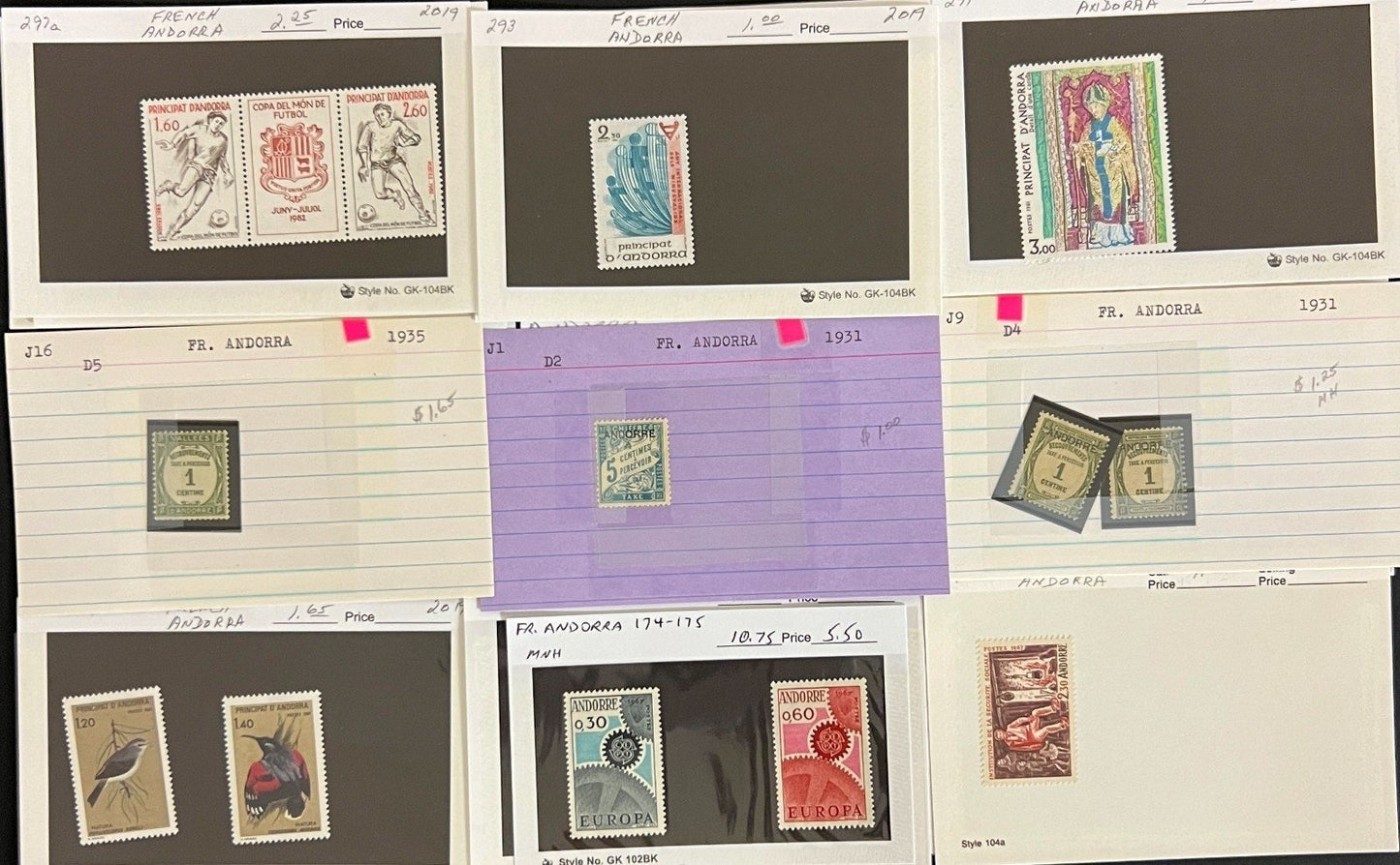 Europe Stamp Collection Dealer Cards Mint & Used Thousands of Stamps ZAYIX