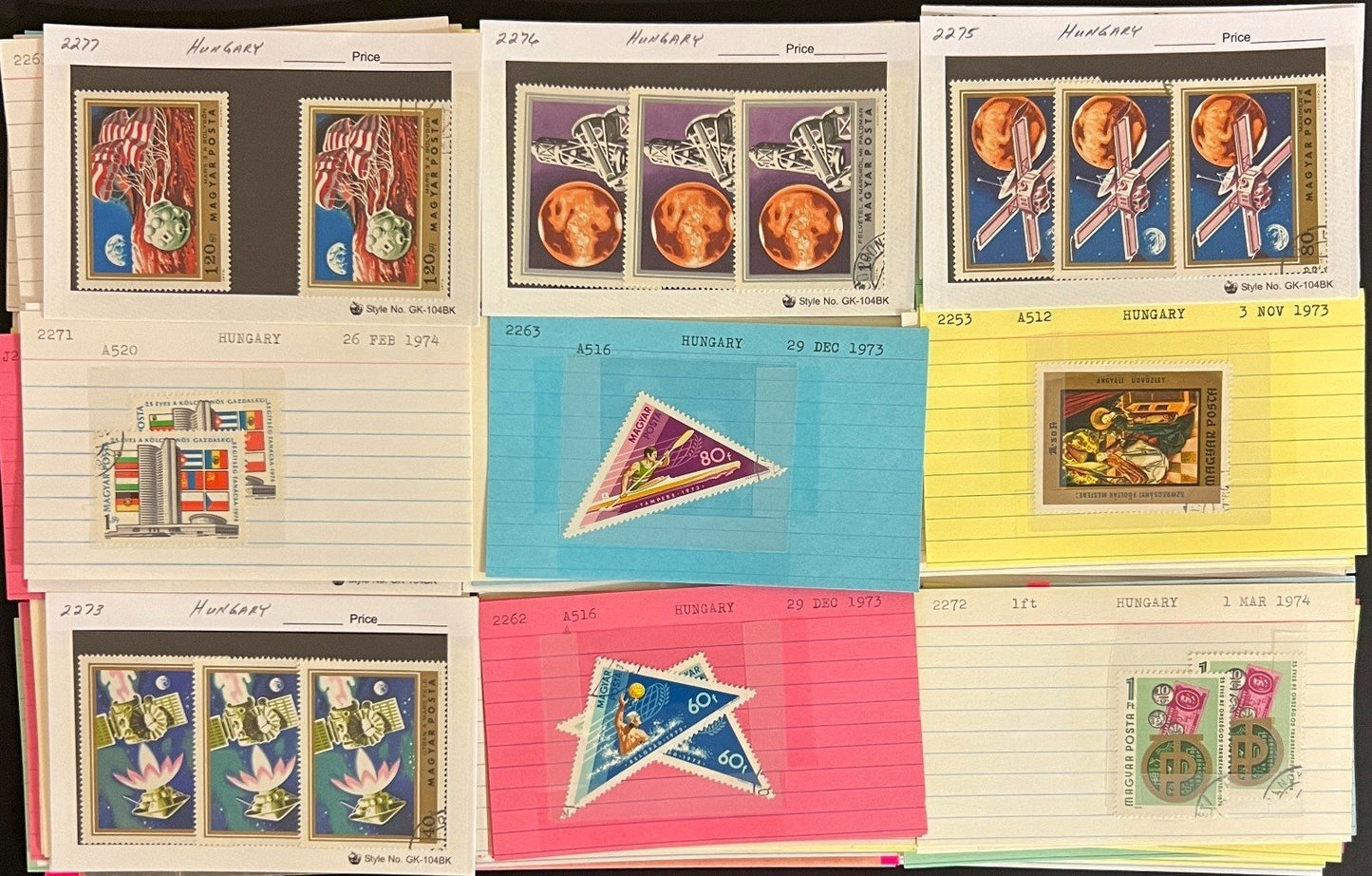 Hungary Stamp Collection Dealer Cards Mint & Used Thousands of Stamps ZAYIX