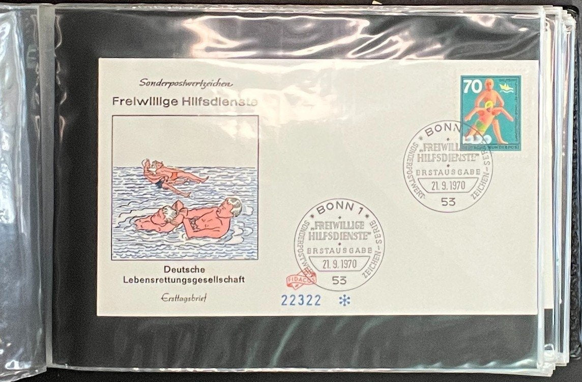 German First day Covers Collection Album 104 Covers FDC 1963-1971 ZAYIX