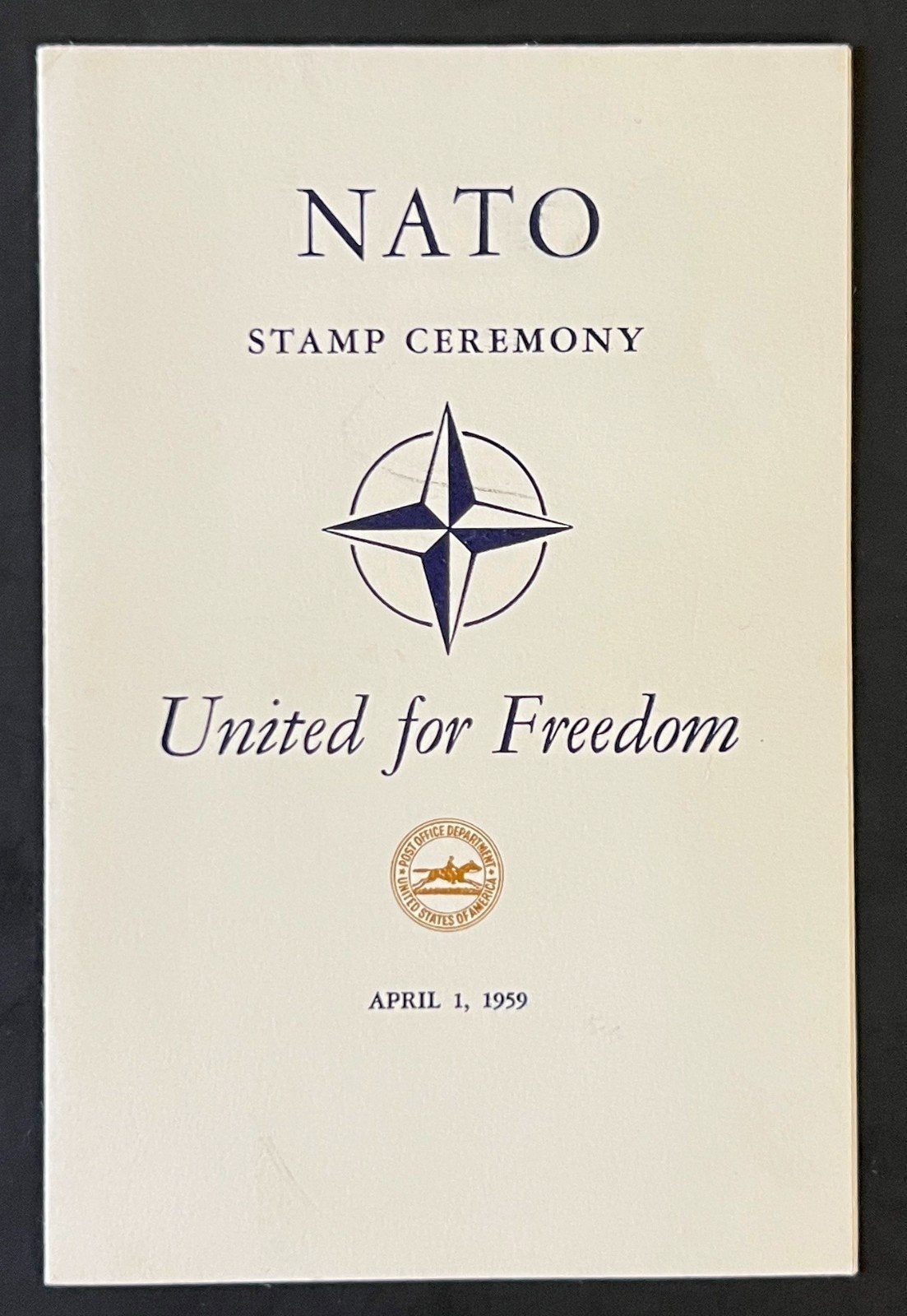American Credo FDC Ceremony Program Collection 1960 ZAYIX