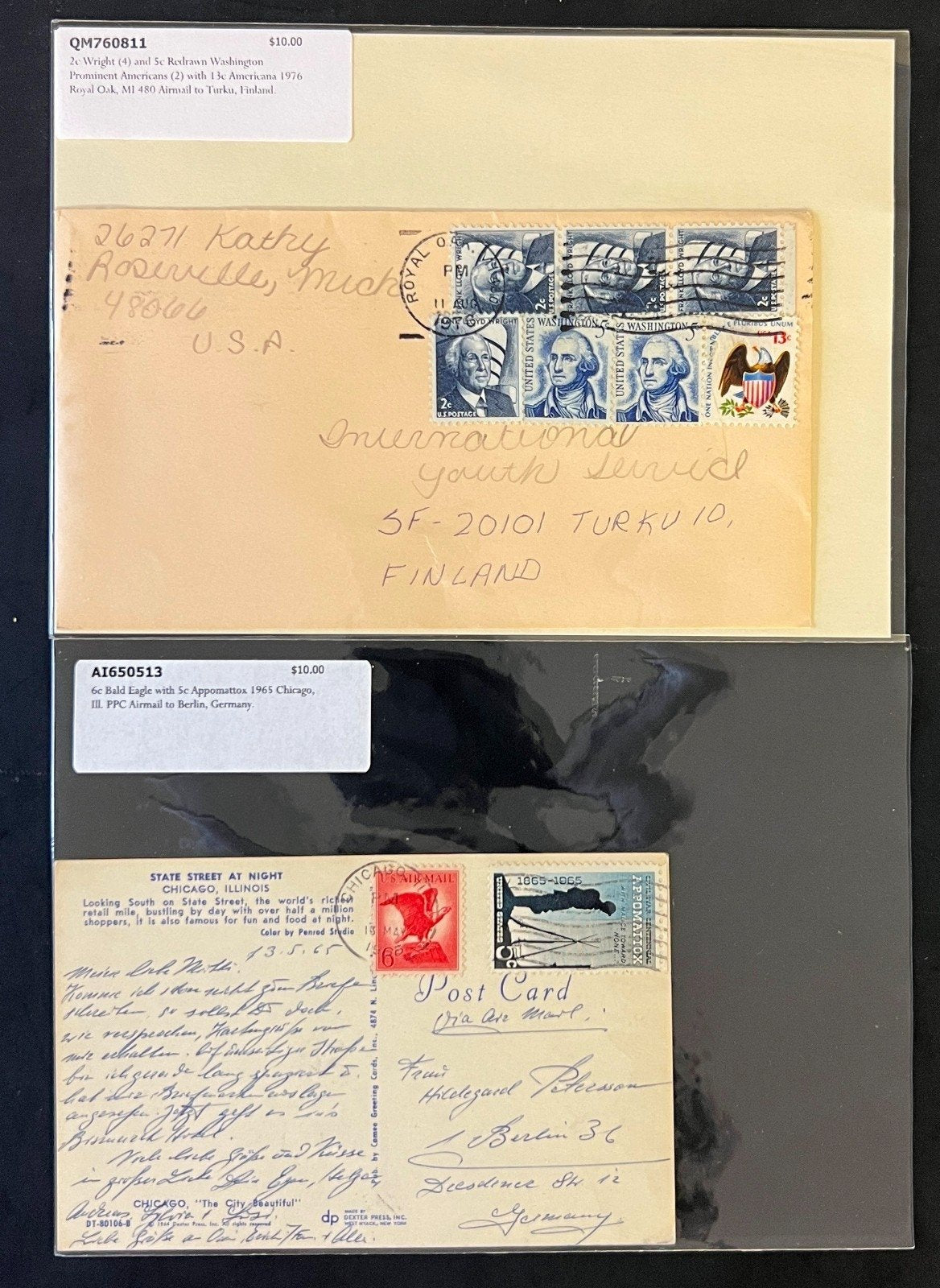 World Wide Air Mail Cover Collection 66 Covers  From Around the World FDC ZAYIX
