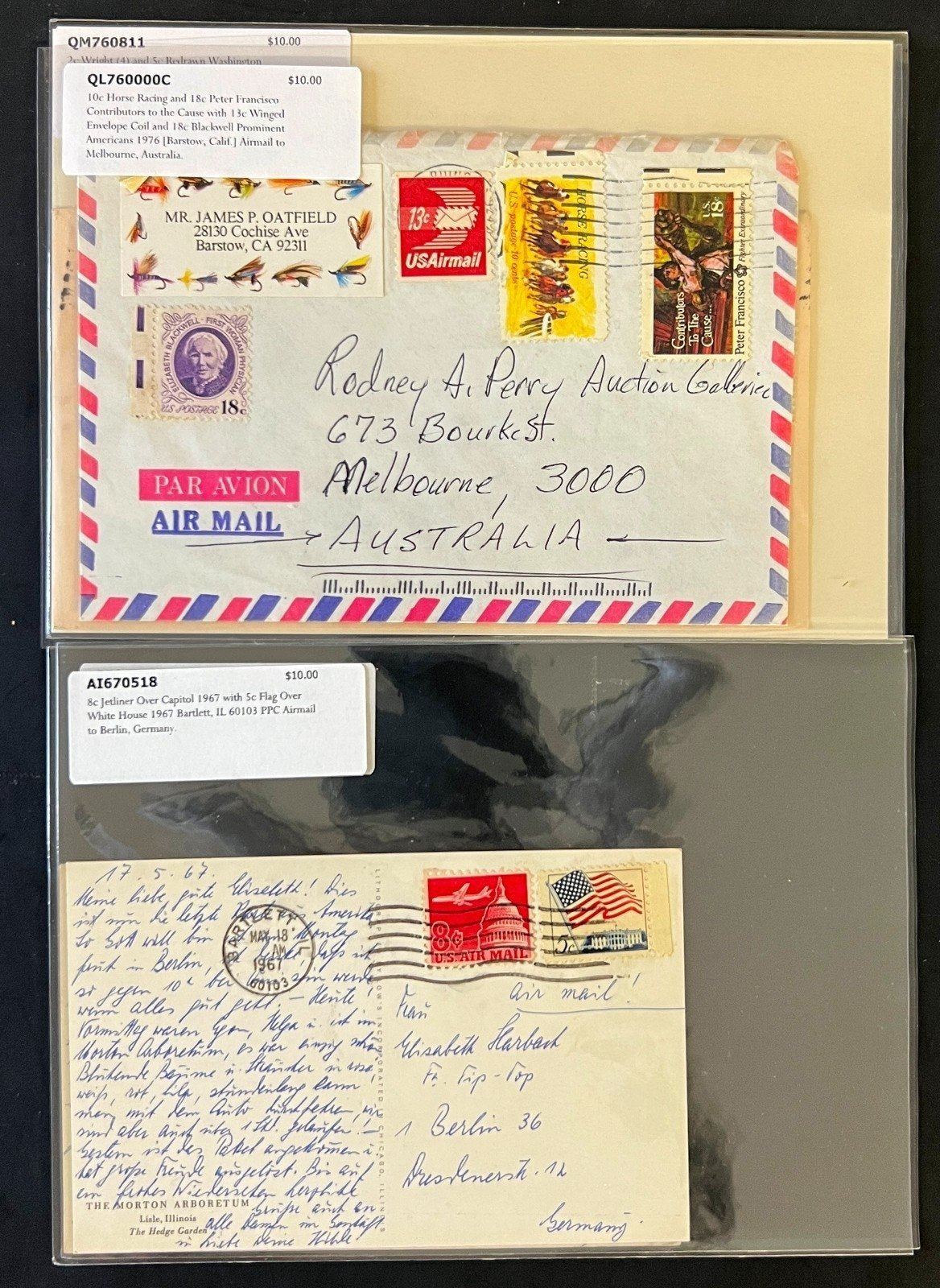 World Wide Air Mail Cover Collection 66 Covers  From Around the World FDC ZAYIX