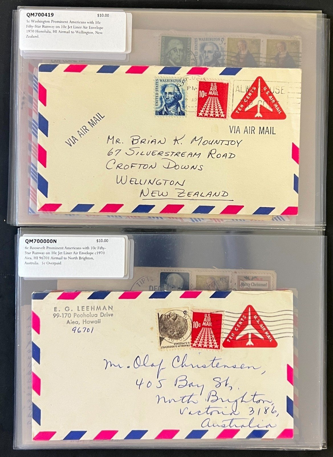 World Wide Air Mail Cover Collection 66 Covers  From Around the World FDC ZAYIX