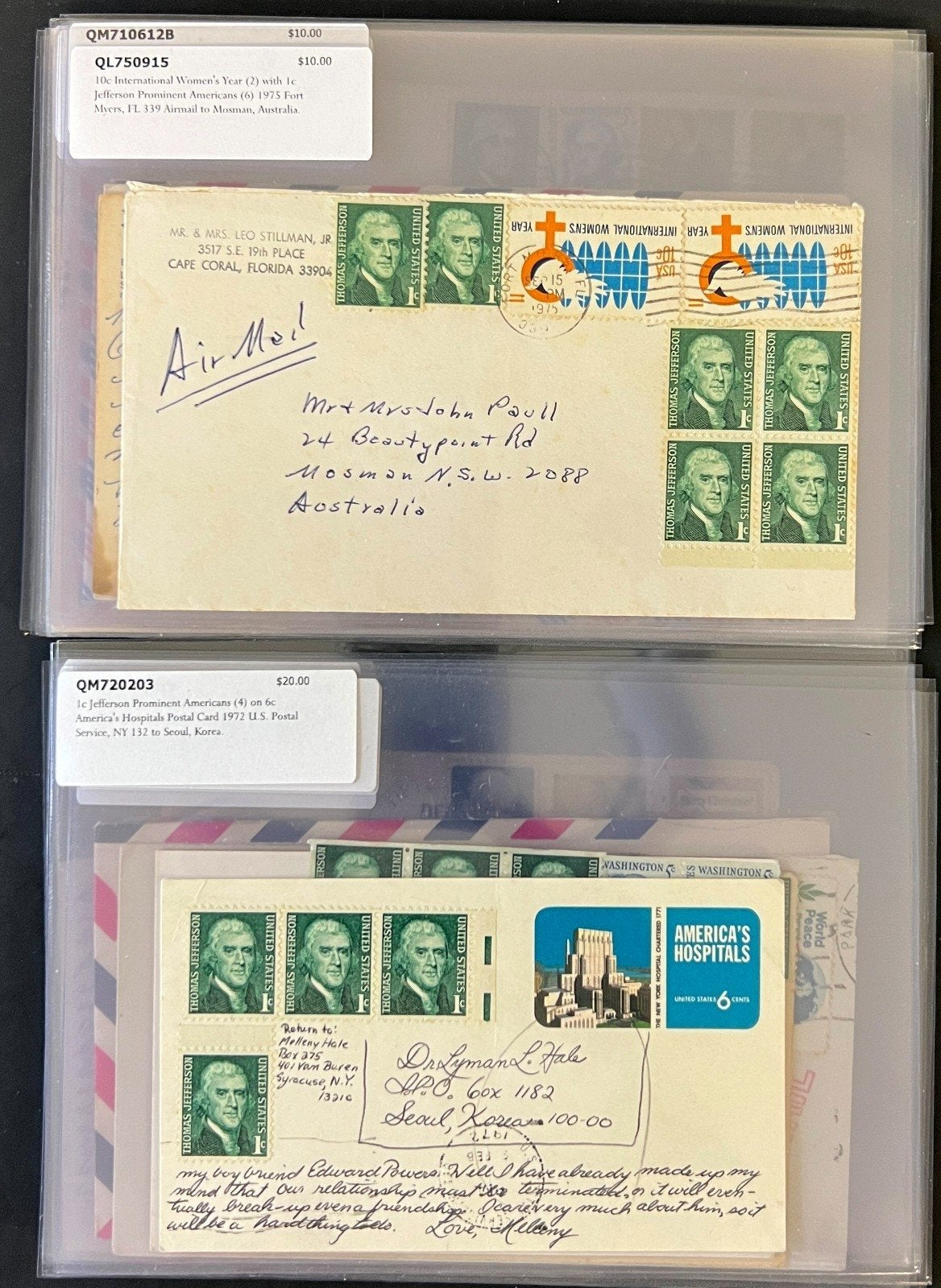 World Wide Air Mail Cover Collection 66 Covers  From Around the World FDC ZAYIX