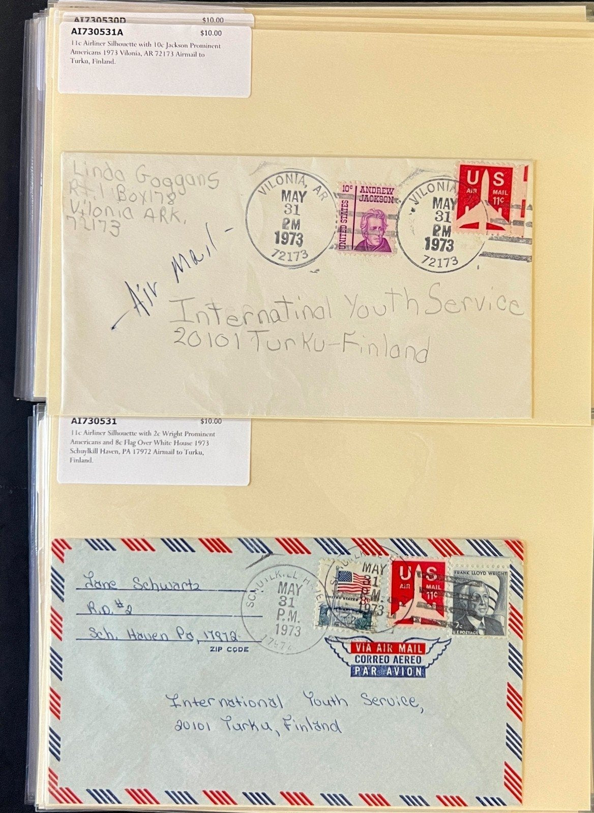 World Wide Air Mail Cover Collection 66 Covers  From Around the World FDC ZAYIX
