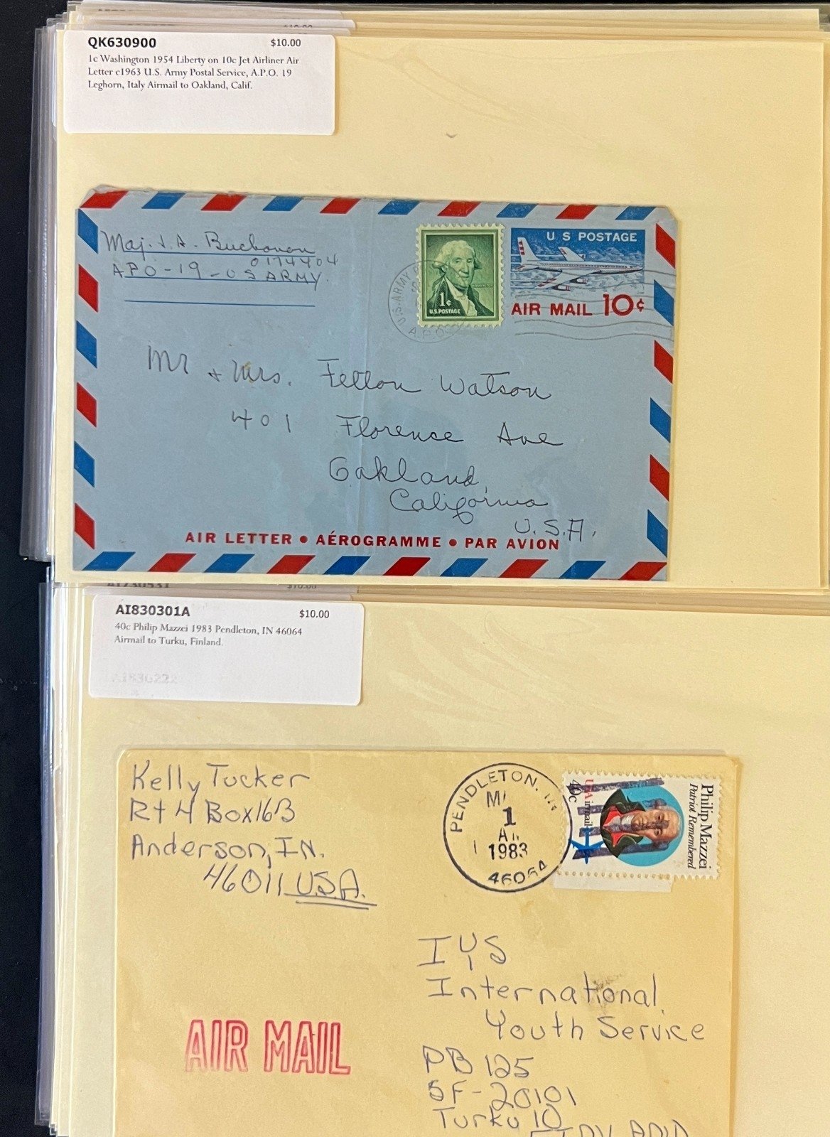 World Wide Air Mail Cover Collection 66 Covers  From Around the World FDC ZAYIX