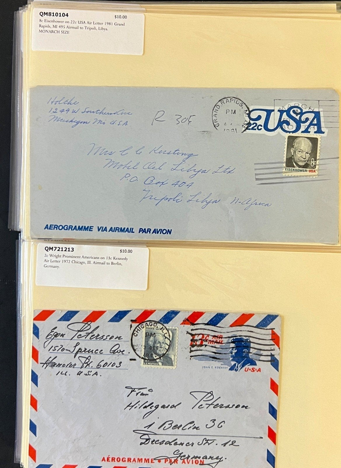 World Wide Air Mail Cover Collection 66 Covers  From Around the World FDC ZAYIX