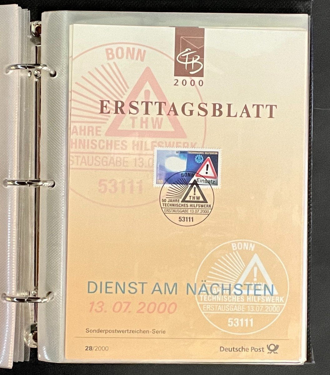 German First day Covers Collection Deutsche Post Album 38 Covers FDC 2000 ZAYIX