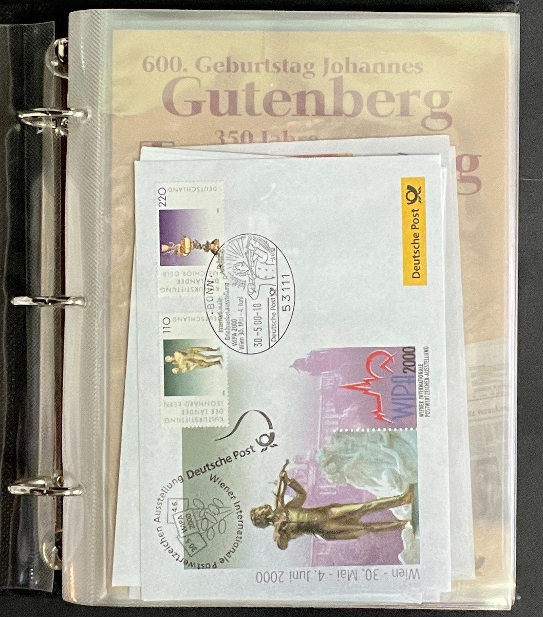 German First day Covers Collection Deutsche Post Album 38 Covers FDC 2000 ZAYIX