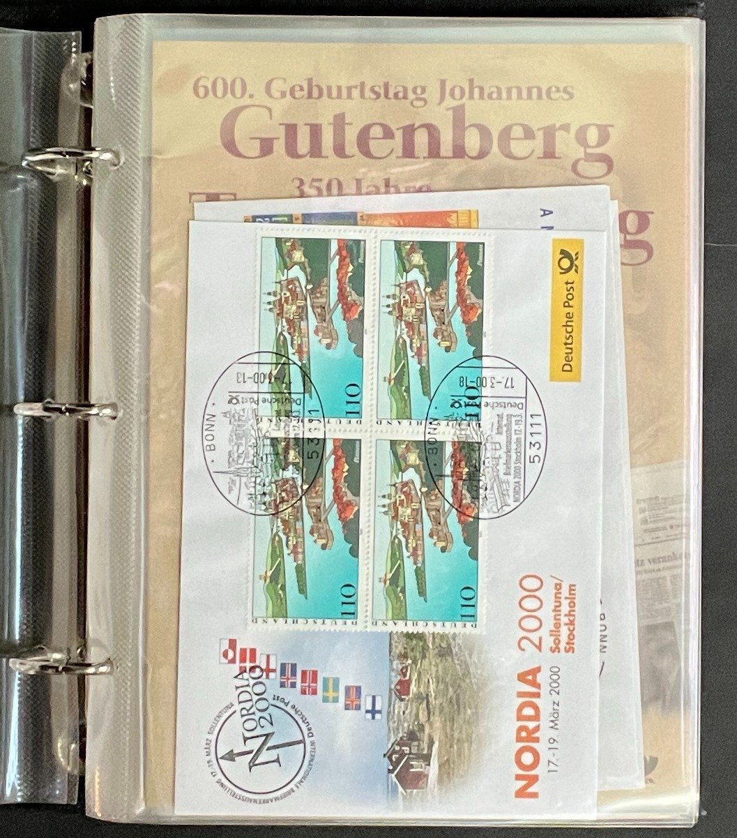 German First day Covers Collection Deutsche Post Album 38 Covers FDC 2000 ZAYIX