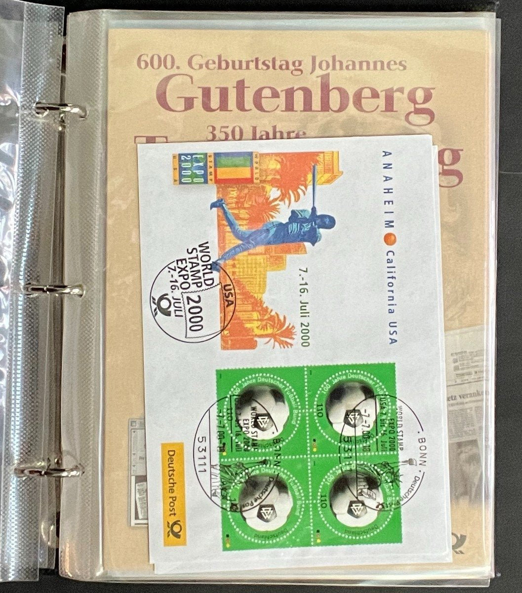 German First day Covers Collection Deutsche Post Album 38 Covers FDC 2000 ZAYIX
