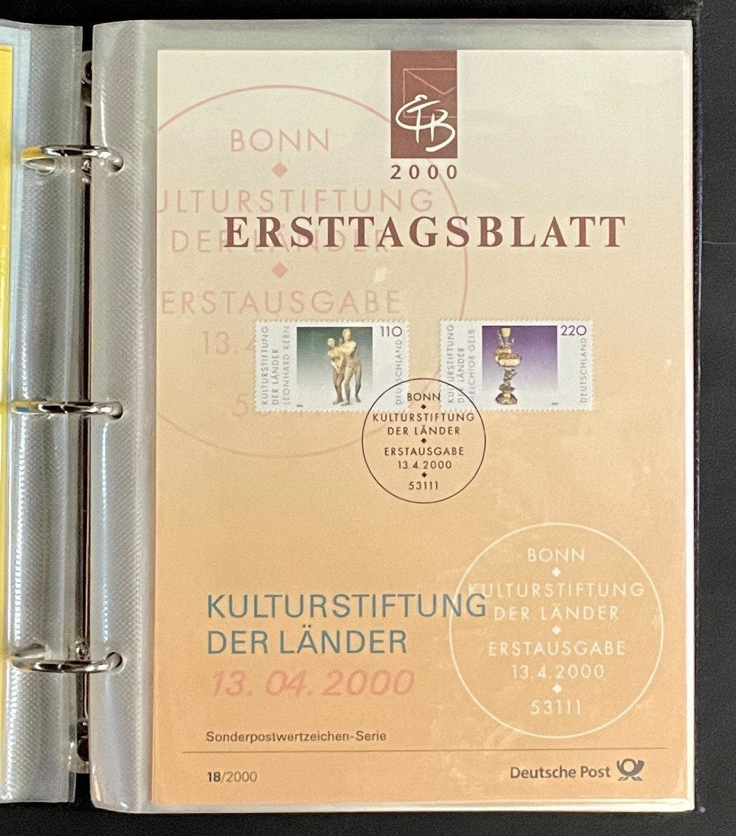 German First day Covers Collection Deutsche Post Album 38 Covers FDC 2000 ZAYIX