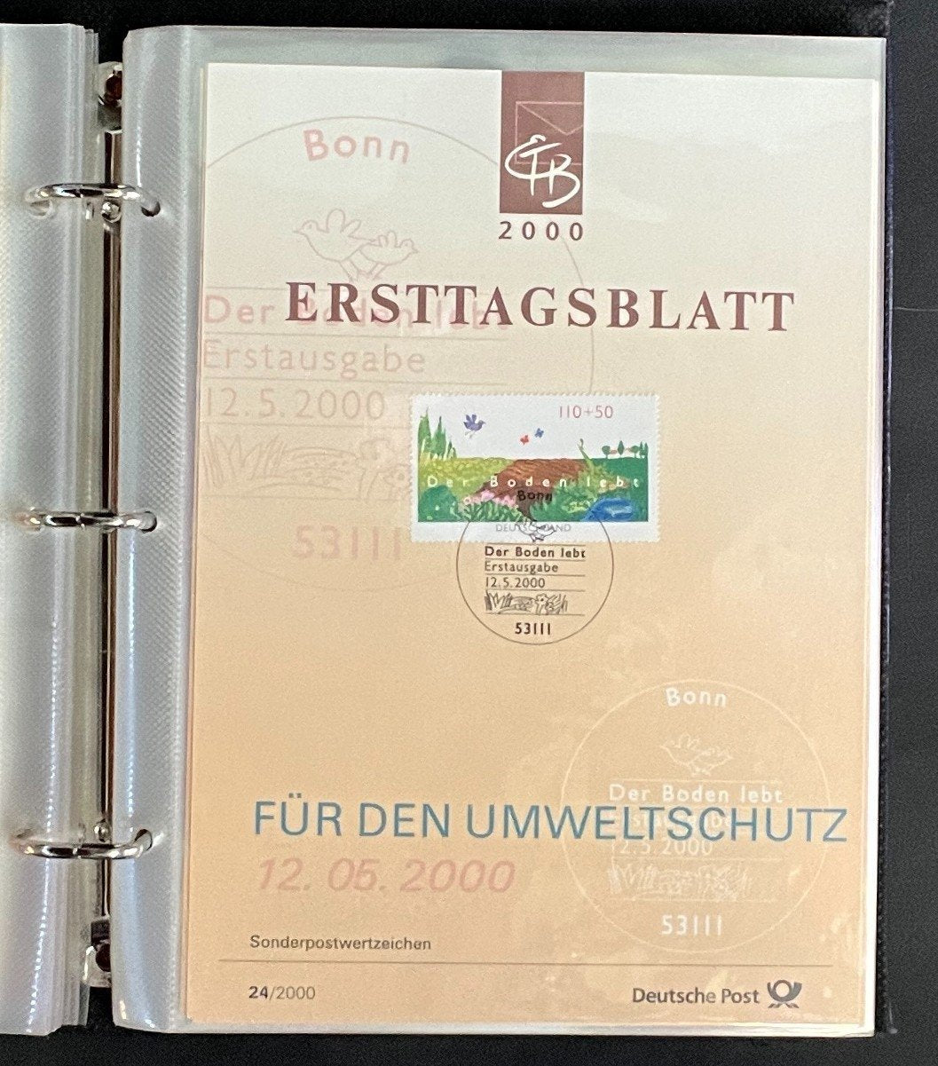 German First day Covers Collection Deutsche Post Album 38 Covers FDC 2000 ZAYIX