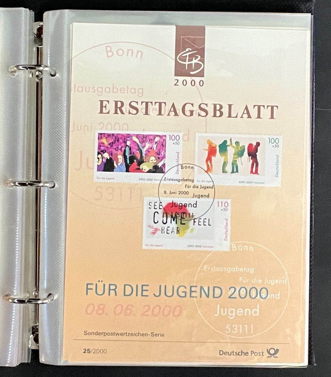 German First day Covers Collection Deutsche Post Album 38 Covers FDC 2000 ZAYIX