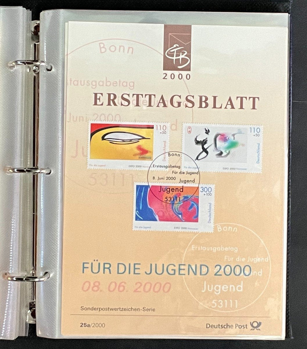 German First day Covers Collection Deutsche Post Album 38 Covers FDC 2000 ZAYIX