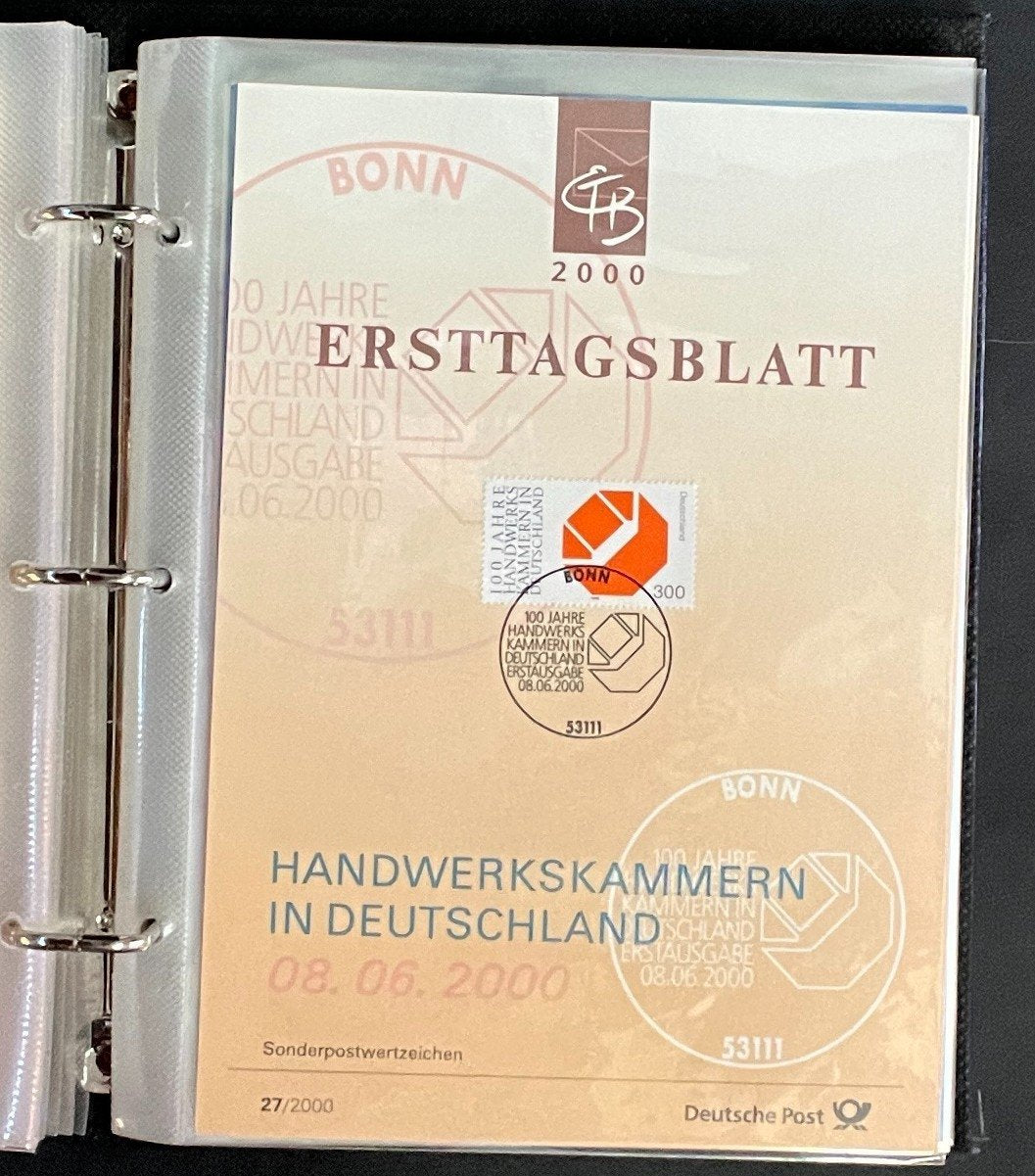 German First day Covers Collection Deutsche Post Album 38 Covers FDC 2000 ZAYIX