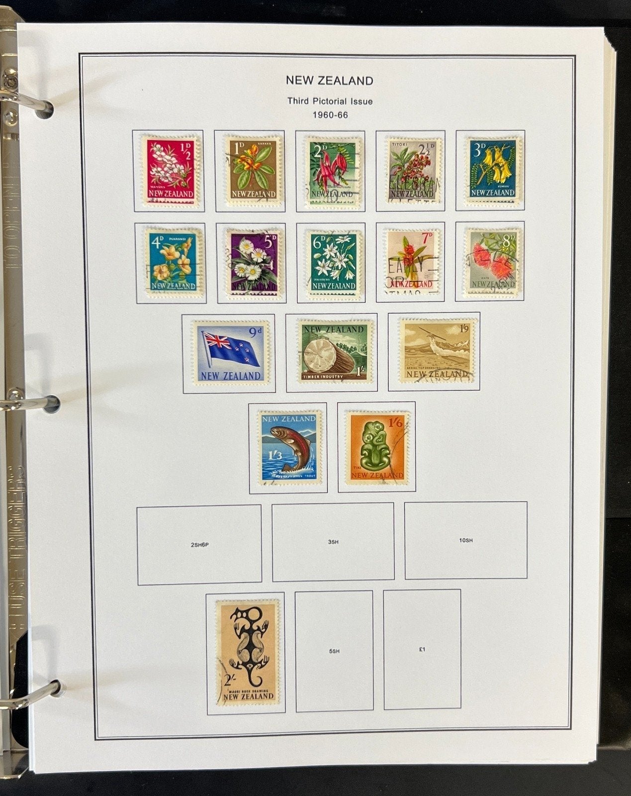 New Zealand Nigeria North Borneo Stamp Collection Album Steiner Pages ZAYIX
