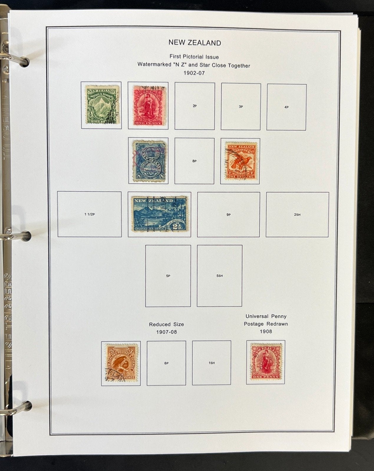New Zealand Nigeria North Borneo Stamp Collection Album Steiner Pages ZAYIX