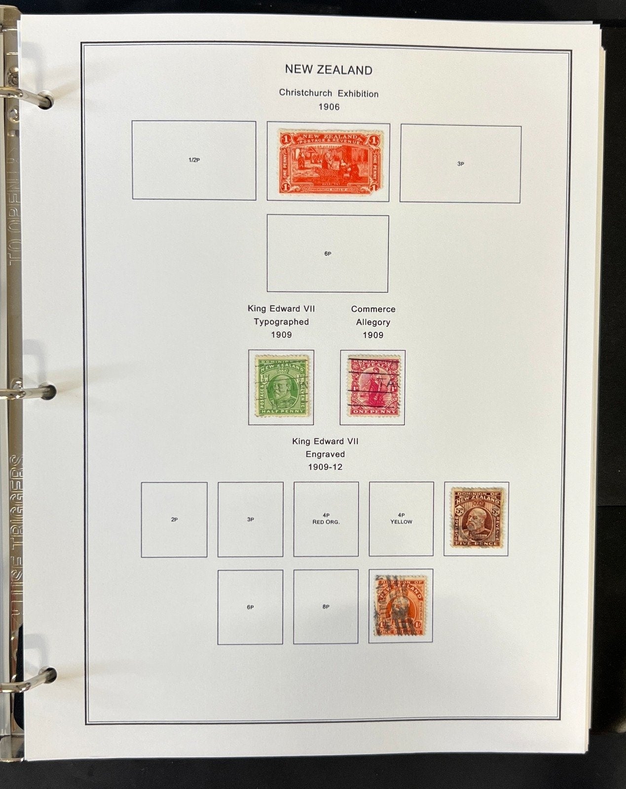 New Zealand Nigeria North Borneo Stamp Collection Album Steiner Pages ZAYIX