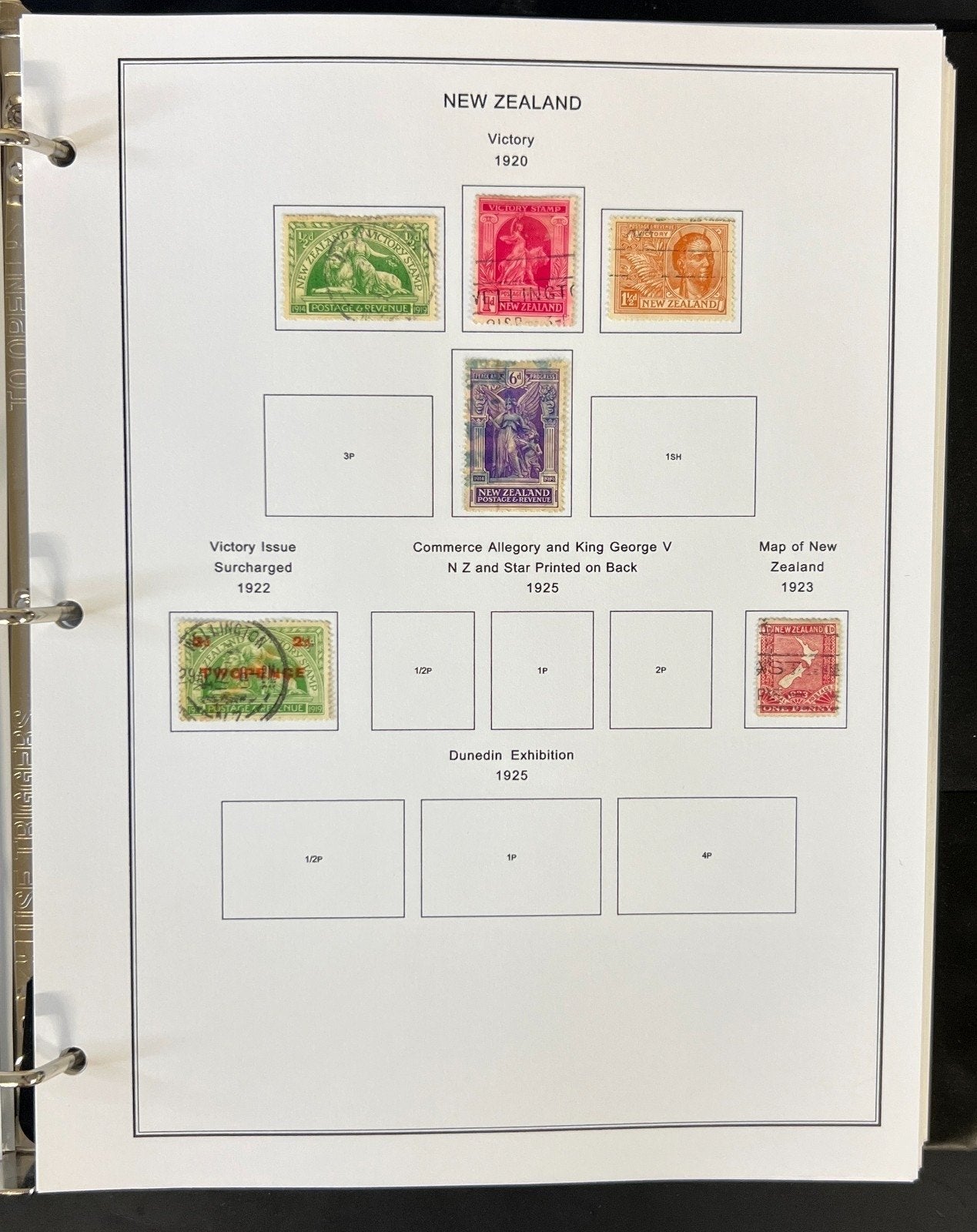 New Zealand Nigeria North Borneo Stamp Collection Album Steiner Pages ZAYIX