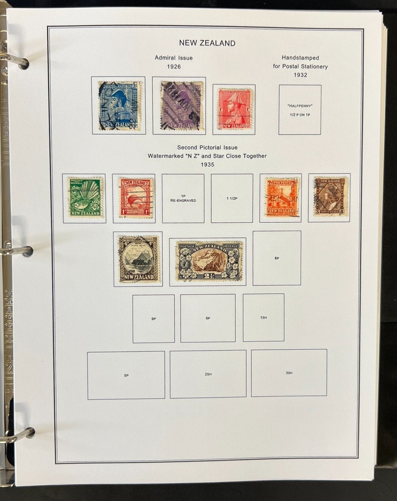 New Zealand Nigeria North Borneo Stamp Collection Album Steiner Pages ZAYIX