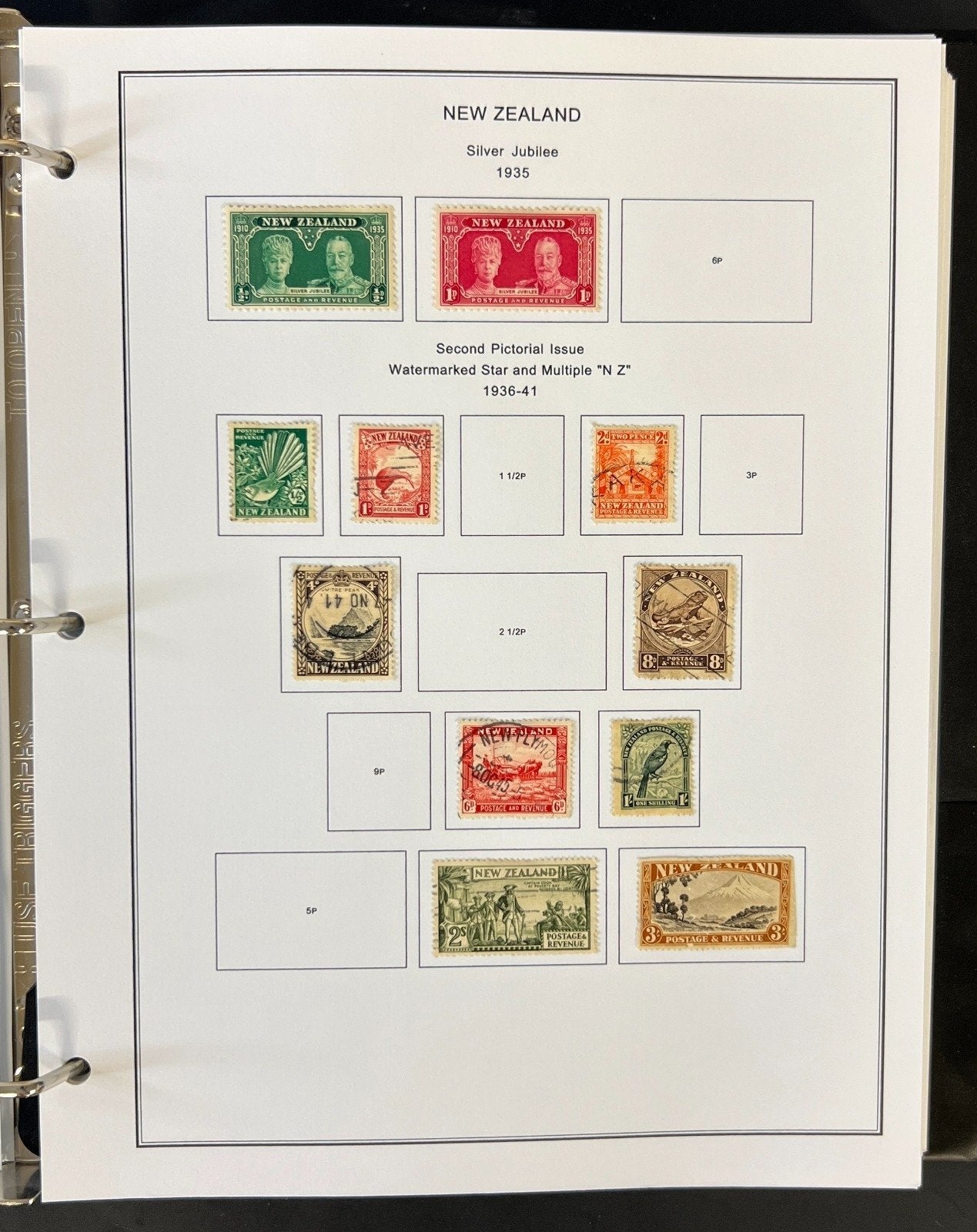 New Zealand Nigeria North Borneo Stamp Collection Album Steiner Pages ZAYIX