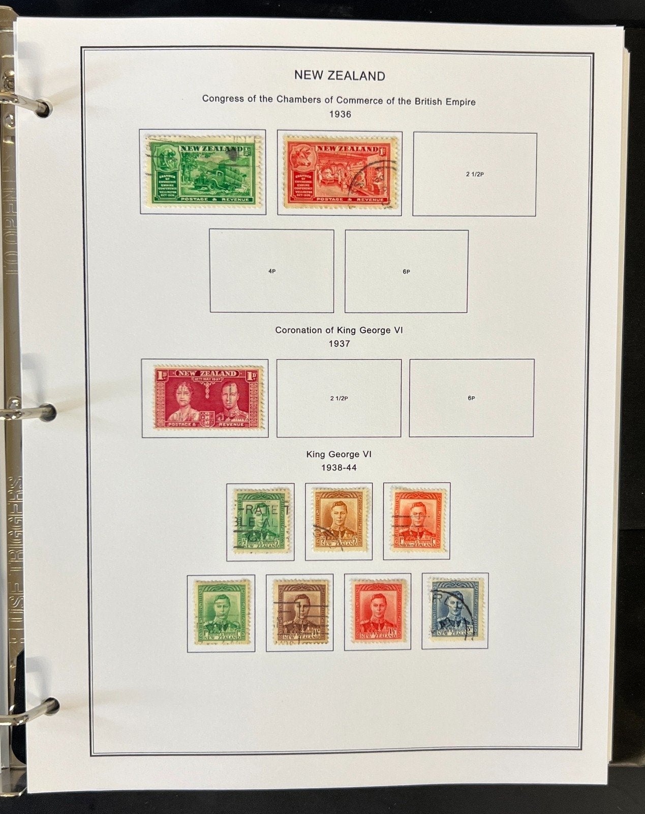 New Zealand Nigeria North Borneo Stamp Collection Album Steiner Pages ZAYIX