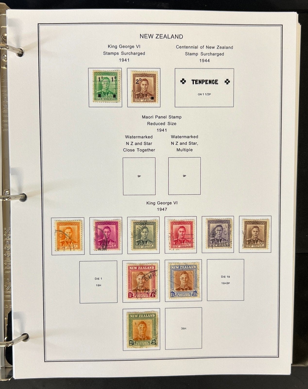 New Zealand Nigeria North Borneo Stamp Collection Album Steiner Pages ZAYIX