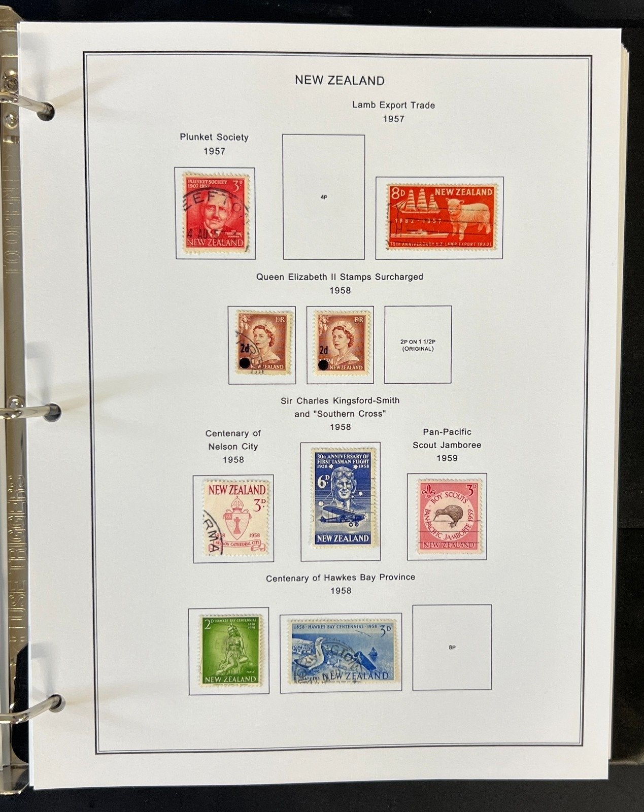 New Zealand Nigeria North Borneo Stamp Collection Album Steiner Pages ZAYIX