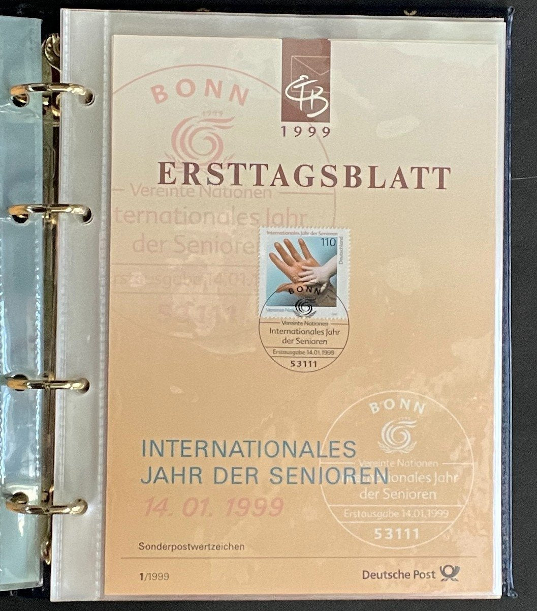 German First day Covers Collection Deutsche Post Album 34 Covers FDC 1999 ZAYIX