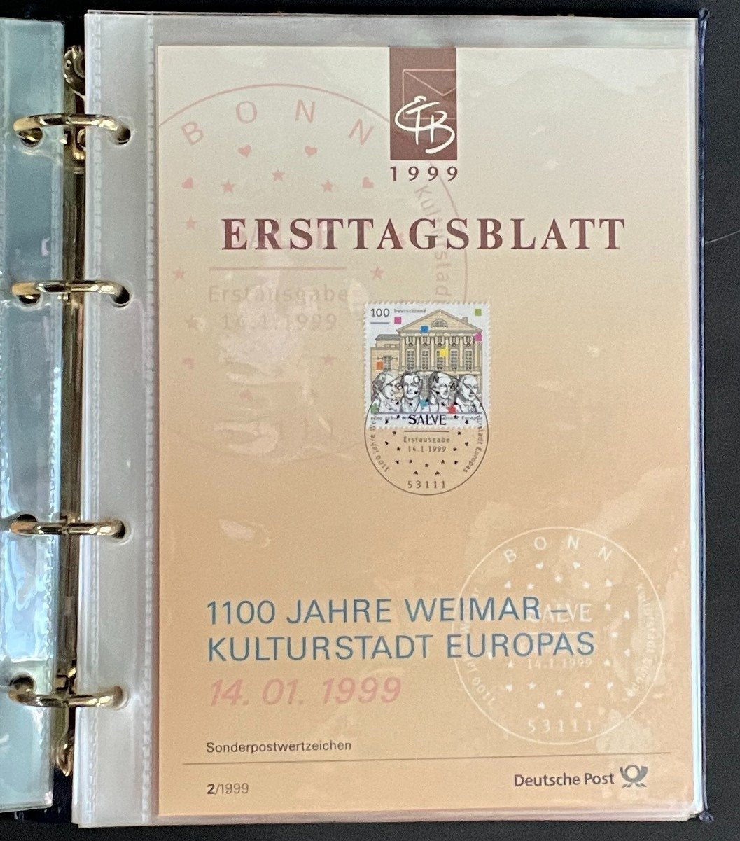 German First day Covers Collection Deutsche Post Album 34 Covers FDC 1999 ZAYIX