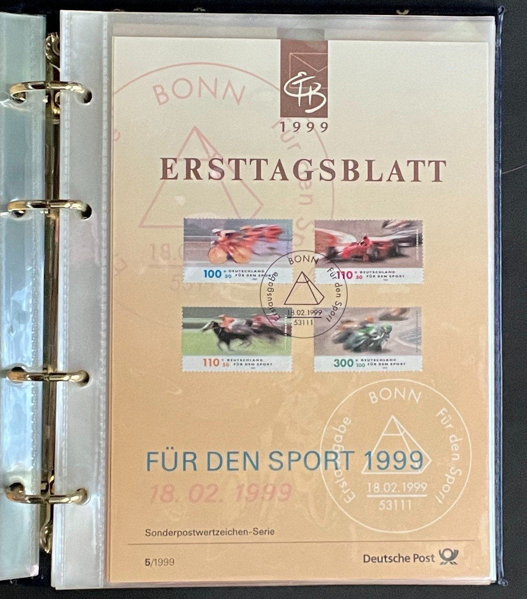 German First day Covers Collection Deutsche Post Album 34 Covers FDC 1999 ZAYIX