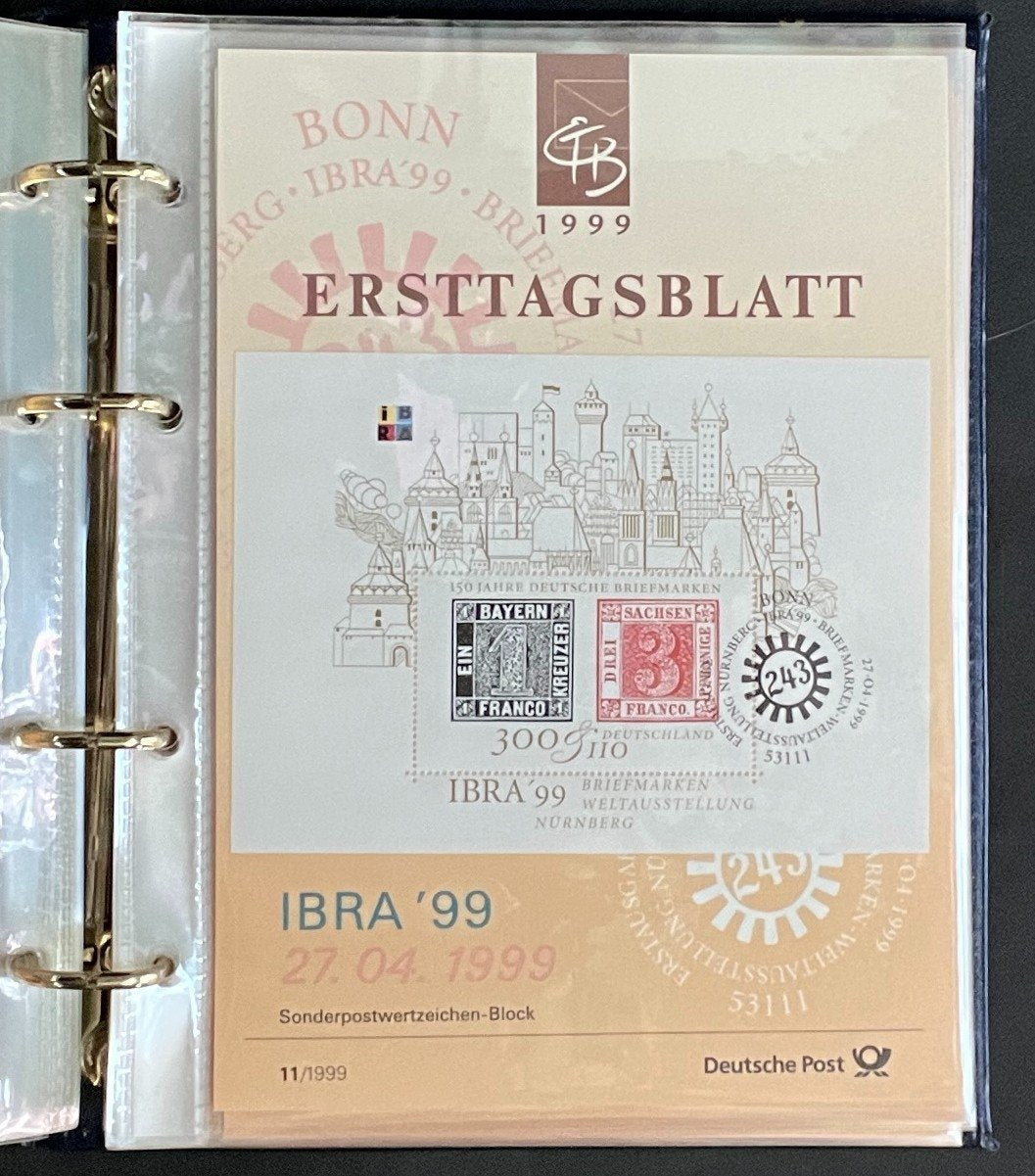 German First day Covers Collection Deutsche Post Album 34 Covers FDC 1999 ZAYIX