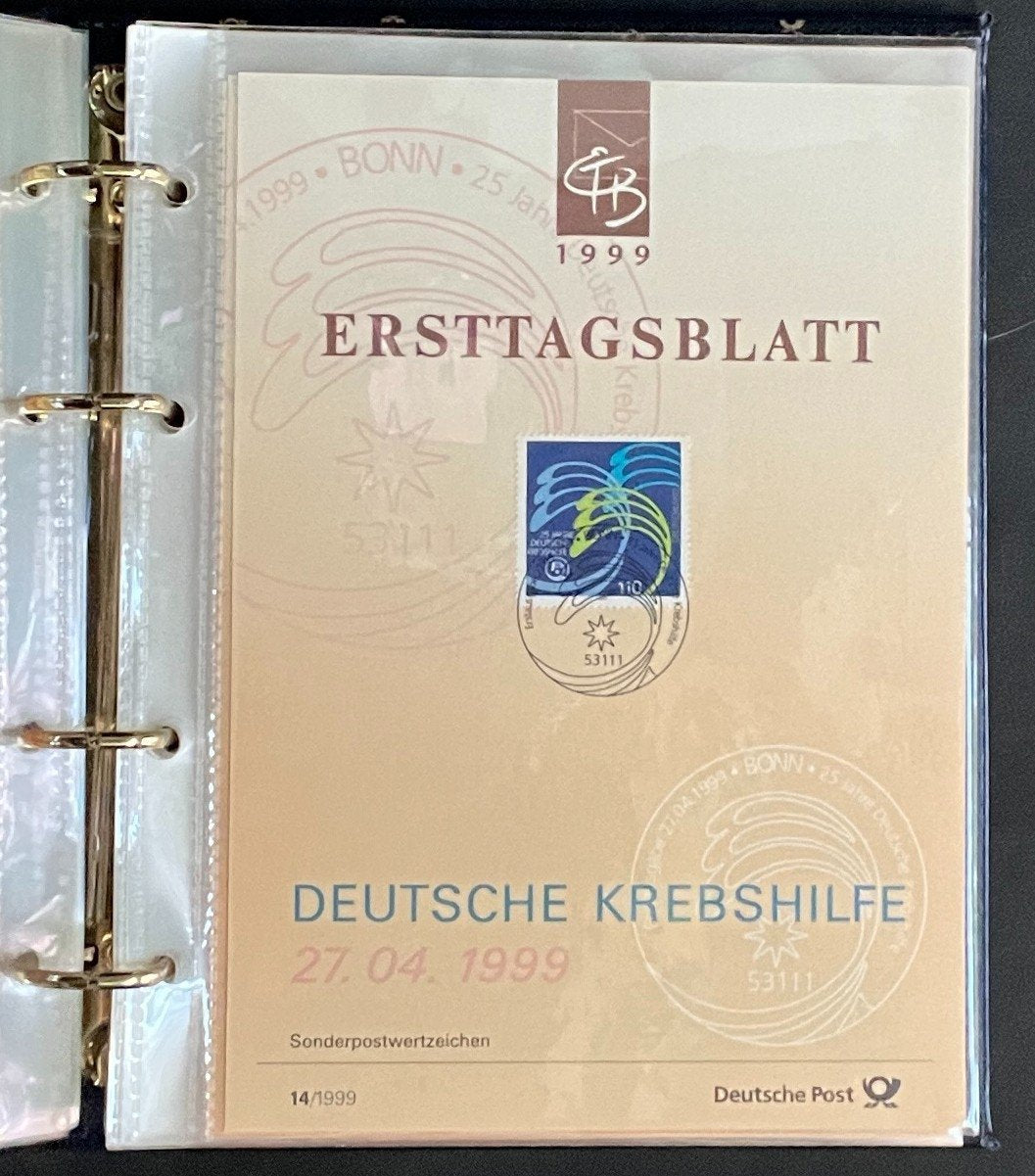 German First day Covers Collection Deutsche Post Album 34 Covers FDC 1999 ZAYIX
