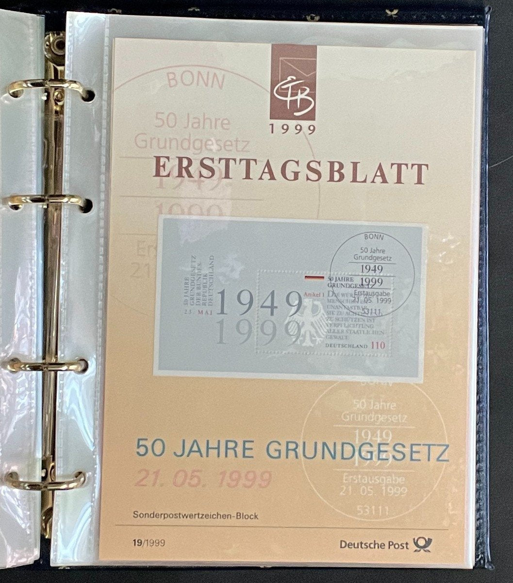 German First day Covers Collection Deutsche Post Album 34 Covers FDC 1999 ZAYIX