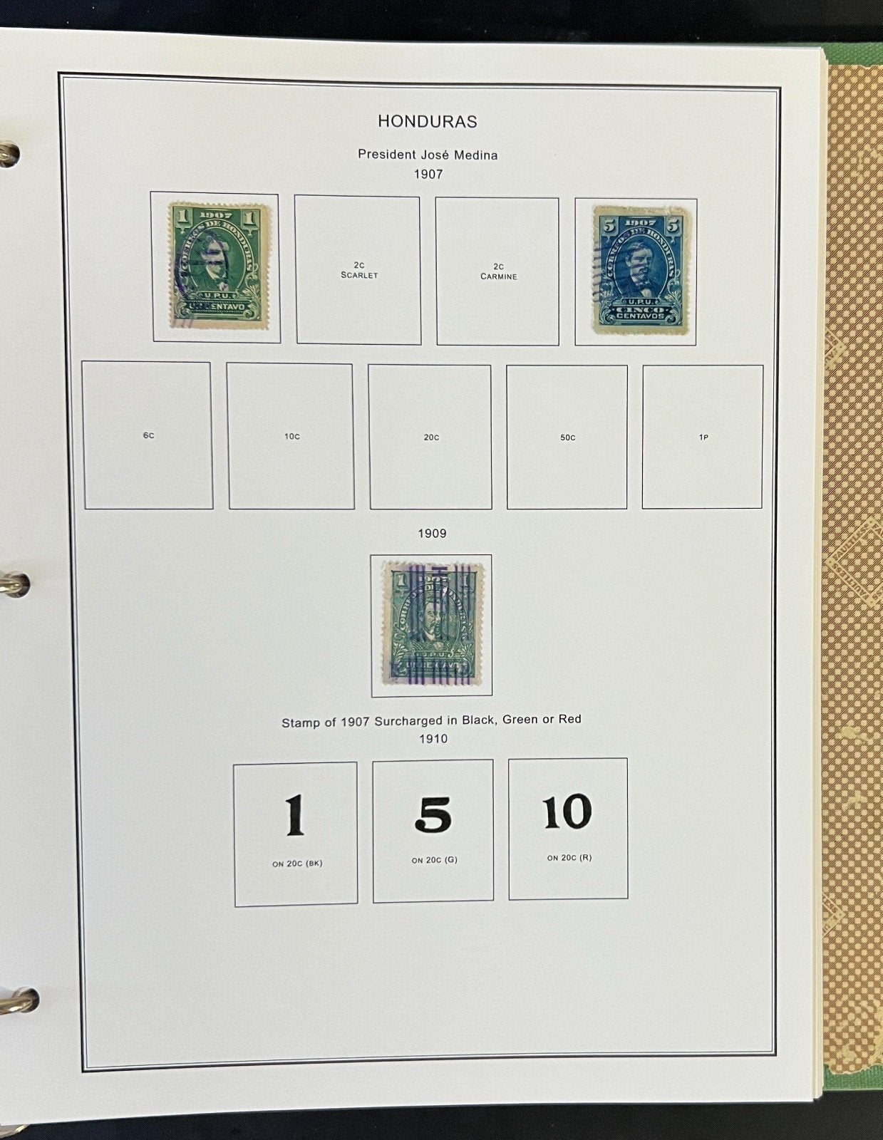 Honduras Stamp Collection Album Steiner Pages Mint & Used 1865-1969 ZAYIX