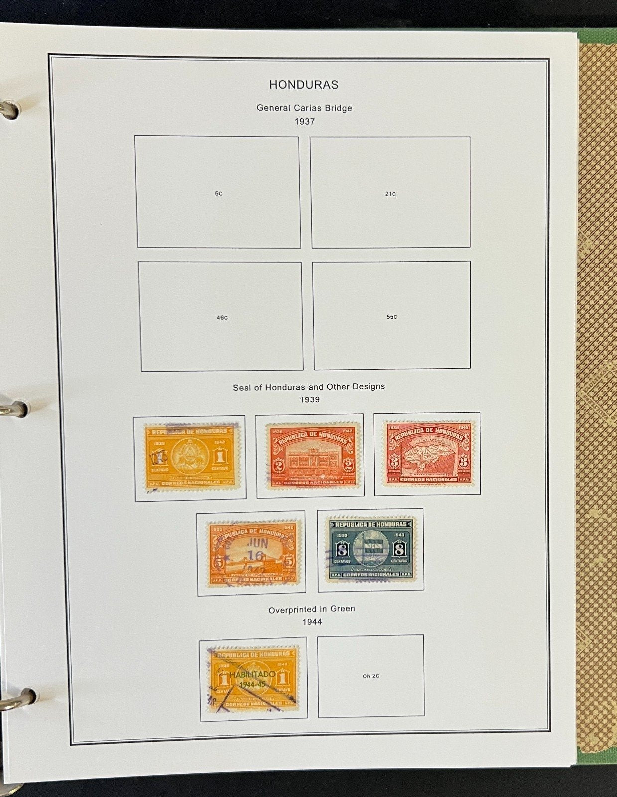 Honduras Stamp Collection Album Steiner Pages Mint & Used 1865-1969 ZAYIX