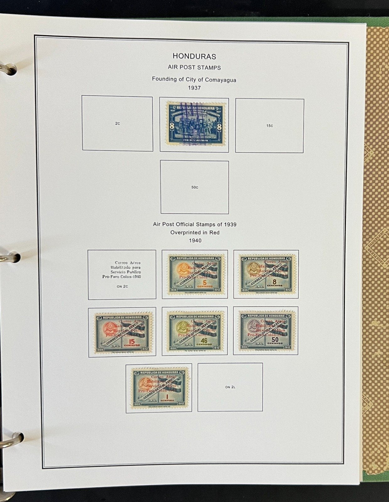 Honduras Stamp Collection Album Steiner Pages Mint & Used 1865-1969 ZAYIX