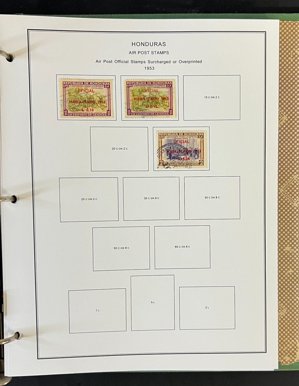 Honduras Stamp Collection Album Steiner Pages Mint & Used 1865-1969 ZAYIX
