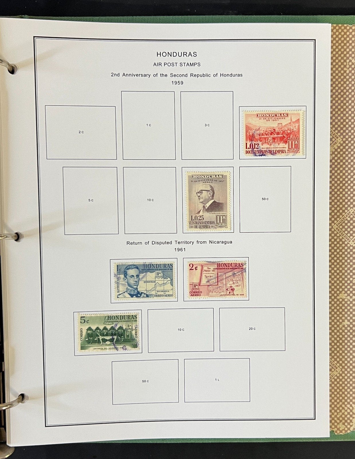 Honduras Stamp Collection Album Steiner Pages Mint & Used 1865-1969 ZAYIX