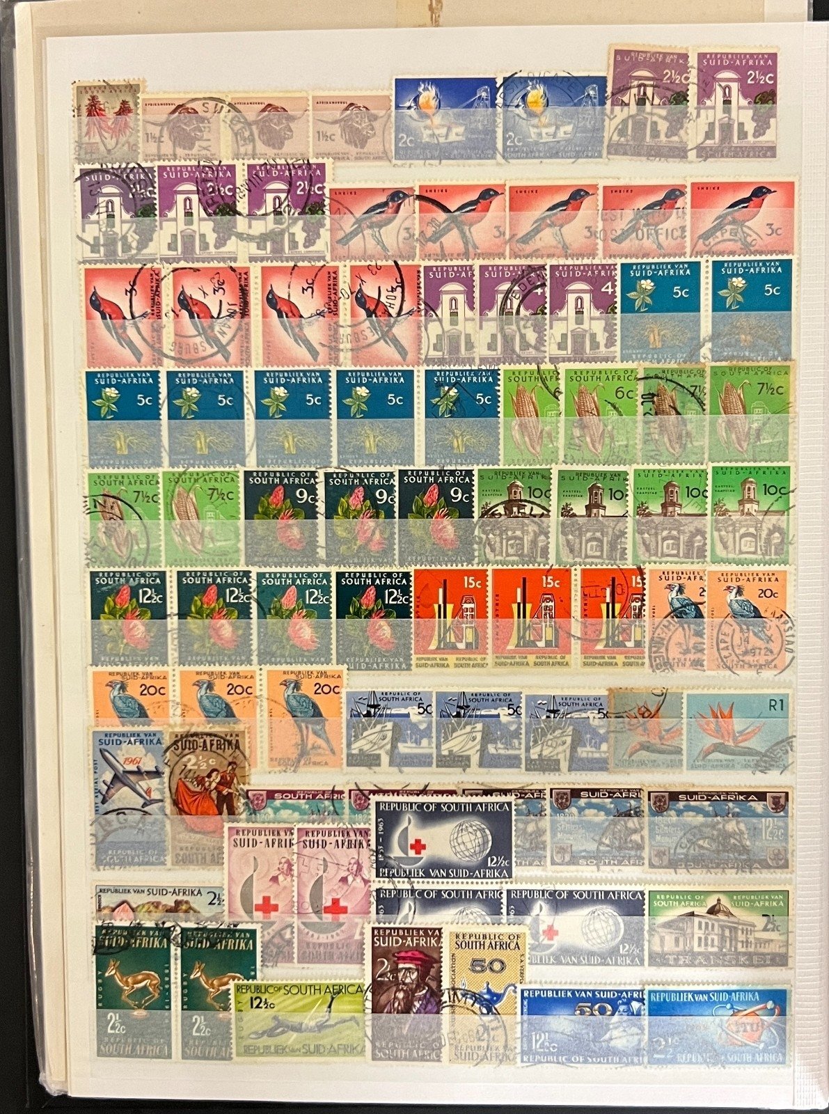 Switzerland & South Africa Stamp Collection Stock Book Mint & Used ZAYIX