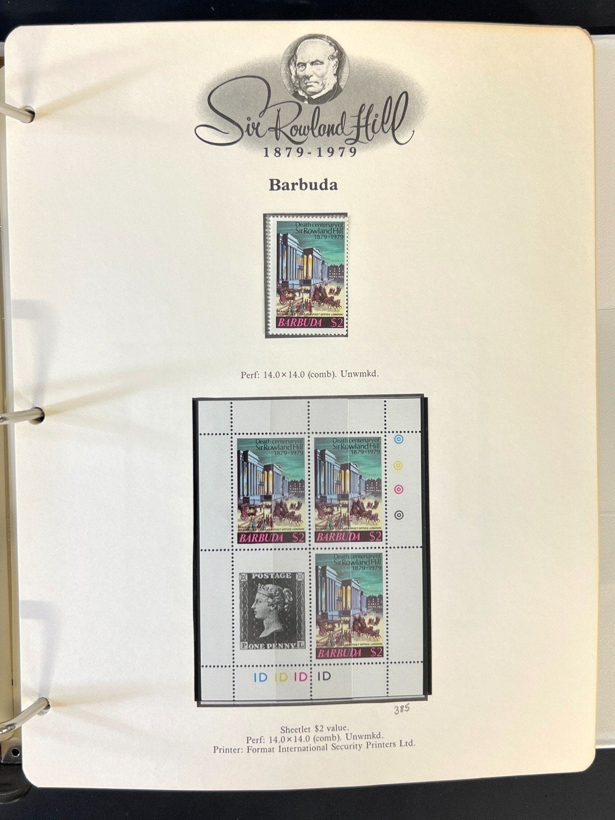 Sir Rowland Hill Penny Black World Stamp Collection Album MNH 1879-1979 ZAYIX