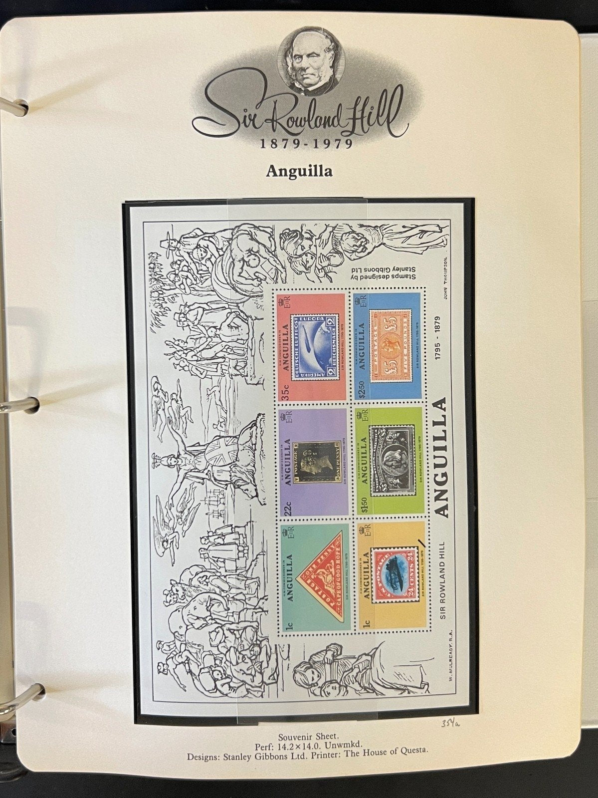 Sir Rowland Hill Penny Black World Stamp Collection Album MNH 1879-1979 ZAYIX
