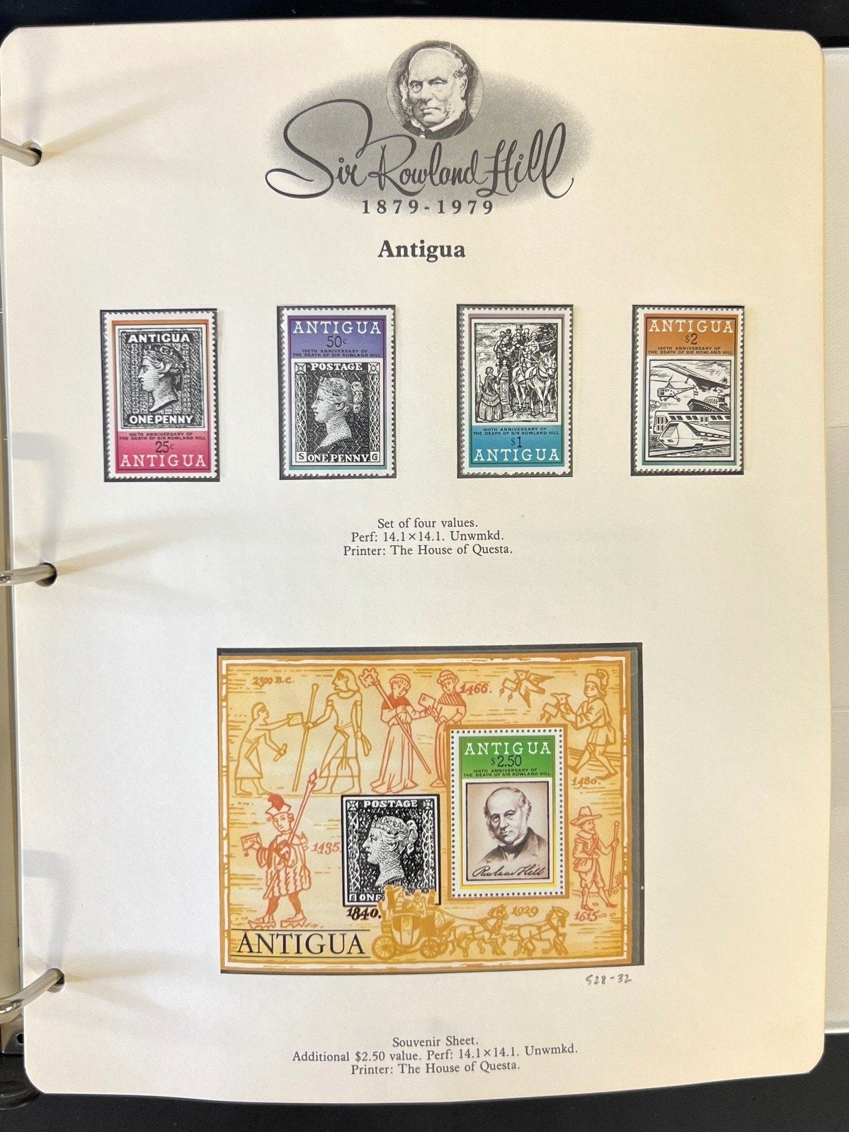 Sir Rowland Hill Penny Black World Stamp Collection Album MNH 1879-1979 ZAYIX
