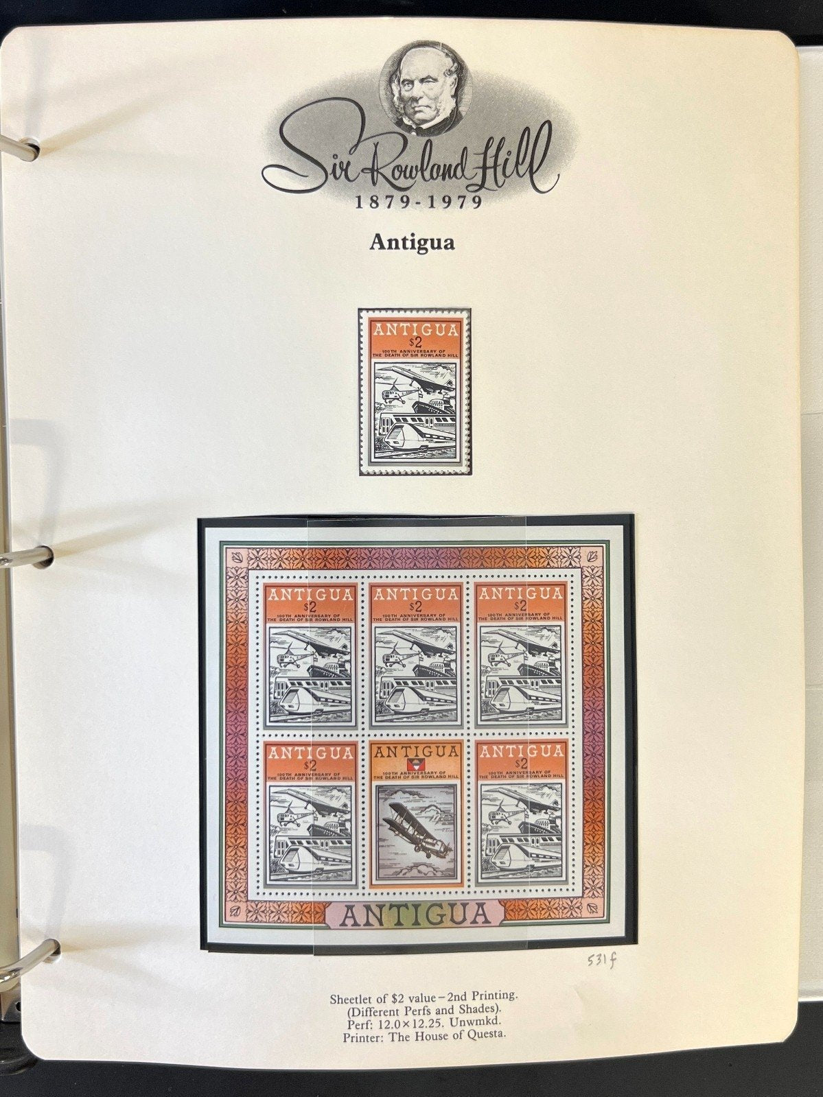 Sir Rowland Hill Penny Black World Stamp Collection Album MNH 1879-1979 ZAYIX