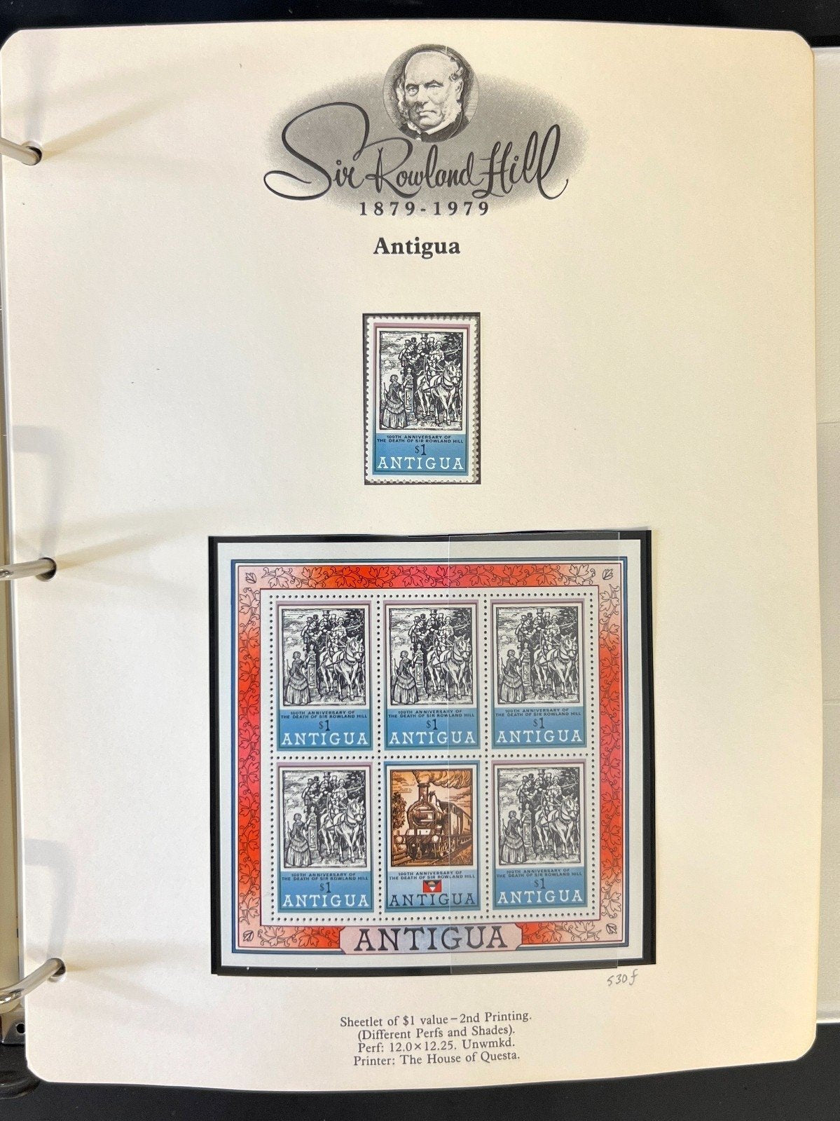 Sir Rowland Hill Penny Black World Stamp Collection Album MNH 1879-1979 ZAYIX