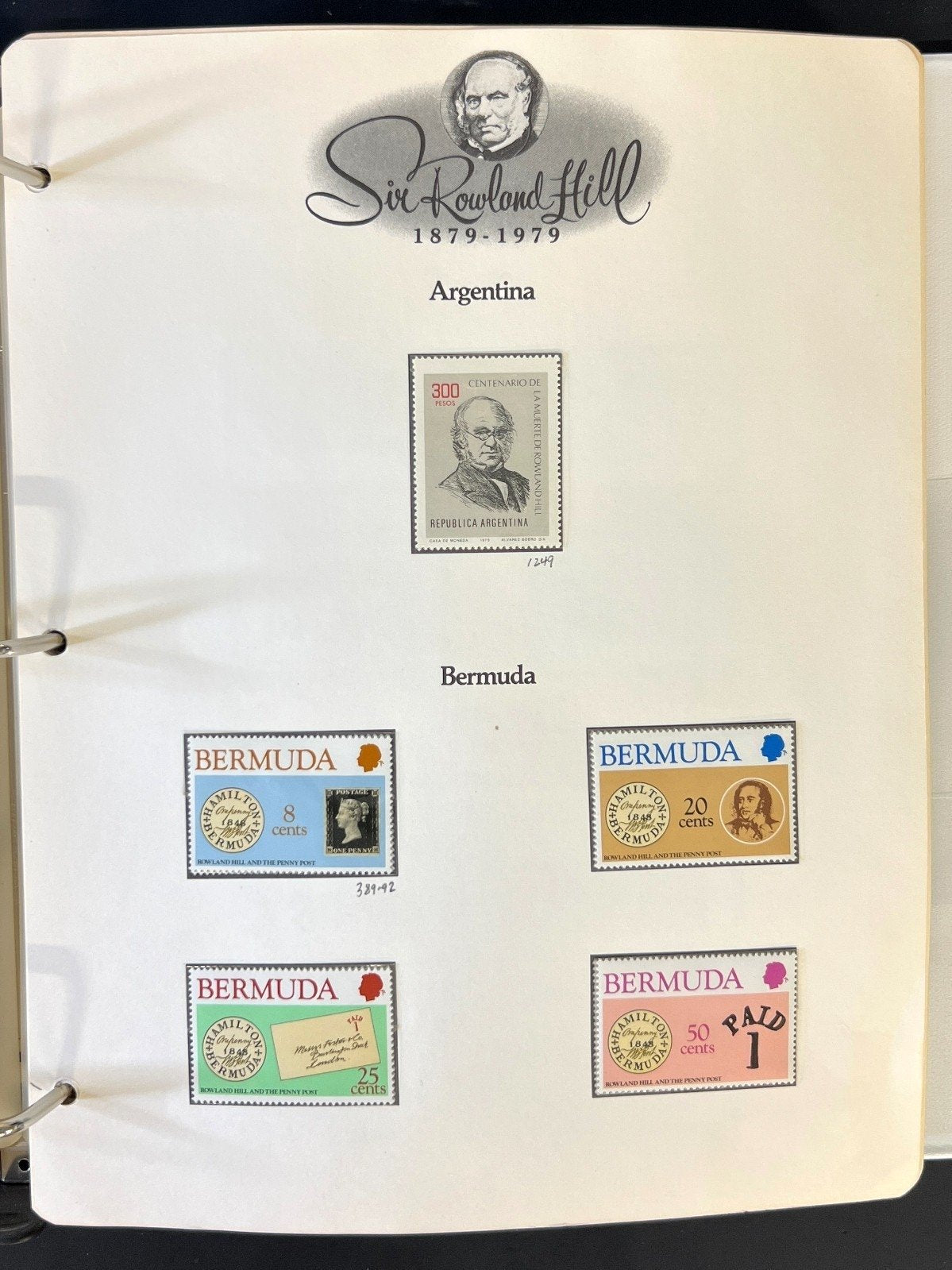 Sir Rowland Hill Penny Black World Stamp Collection Album MNH 1879-1979 ZAYIX