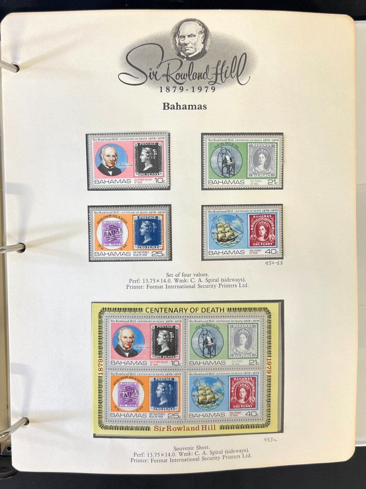 Sir Rowland Hill Penny Black World Stamp Collection Album MNH 1879-1979 ZAYIX